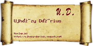 Ujházy Dárius névjegykártya